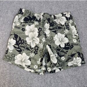 Columbia PFG Men's Floral Swim Trunks Shorts Size L Green Black White